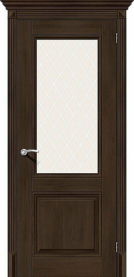 Межкомнатная дверь, Классико-33 Dark Oak, Эко Шпон, Dark Oak