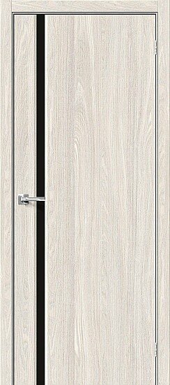 Межкомнатная дверь, Мода-11 Black Line Ash White, Хард Флекс, Ash White