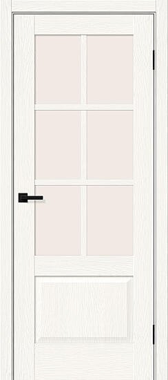 Межкомнатная дверь, Прима-13.0.1 White Wood, Эко Шпон, White Wood