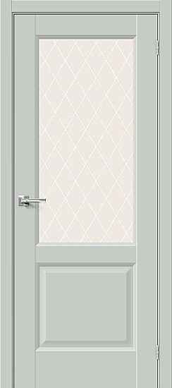 Межкомнатная дверь, Неоклассик-33 Grey Matt, Эмалит, Grey Matt
