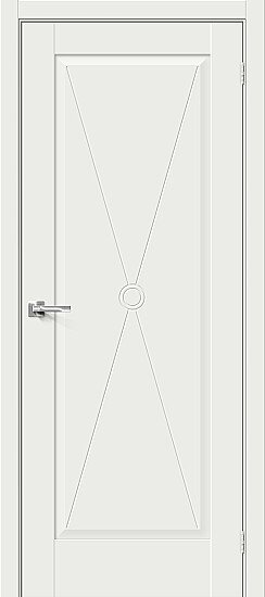 Межкомнатная дверь, Прима-10.Ф2 White Matt, Эмалит, White Matt