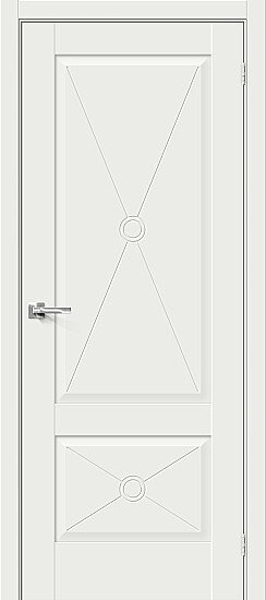 Межкомнатная дверь, Прима-12.Ф2 White Matt, Эмалит, White Matt