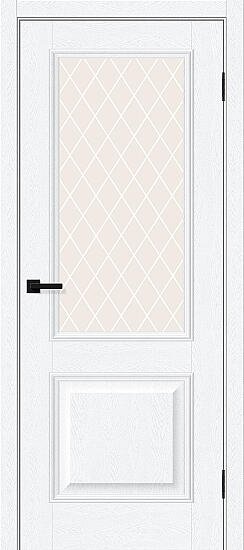 Межкомнатная дверь, Классик-13 White Silkwood, ПЭТ, White Silkwood
