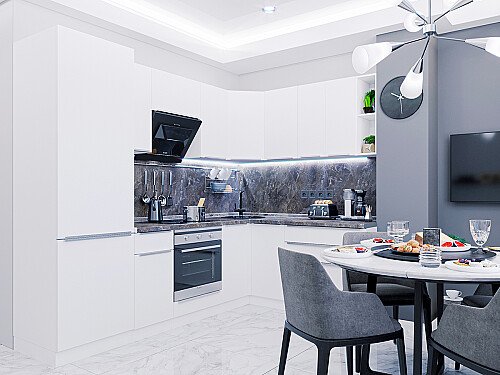 Кухня, Фьюжн-04 Silky White, Silky White