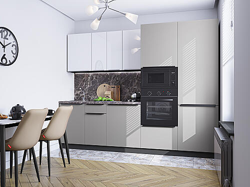 Кухня, Фьюжн-07 Angel/Silky Light Grey, Angel/Silky Light Grey