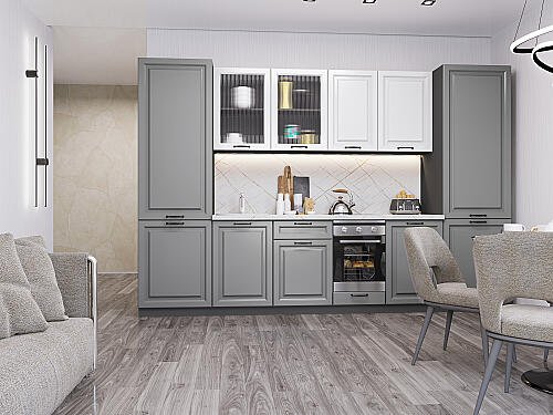 Кухня, Ницца Royal-01 Blanco/Magnum 2140*3150*600, Blanco/Magnum