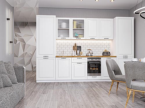 Кухня, Ницца Royal-01 Blanco 2140*3150*600 №72109, Blanco