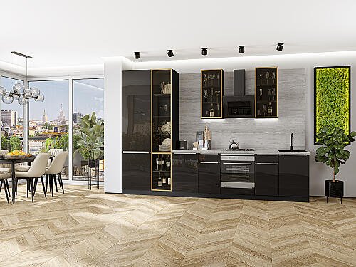 Кухня, Фьюжн-08 Anthracite 2340*3400*600 №79585, Anthracite