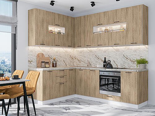 Кухня, Флэт-02 Natural Casella Oak 2S, Natural Casella Oak 2S