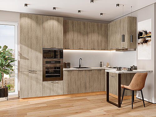 Кухня, Флэт-06 Natural Casella Oak 2S, Natural Casella Oak 2S