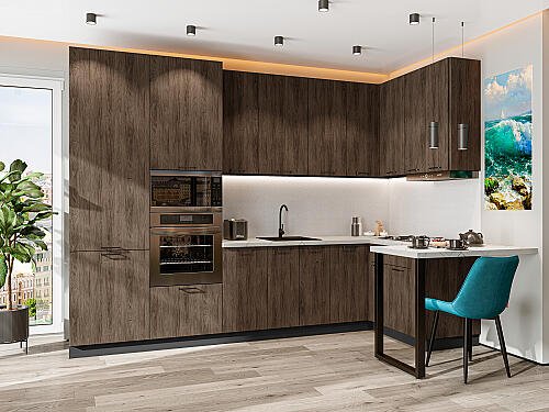 Кухня, Флэт-06 Brown Casella Oak 2S, Brown Casella Oak 2S