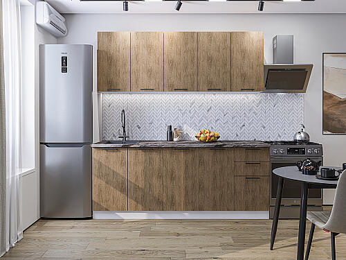 Кухня, Флэт-09 Natural Casella Oak 2S, Natural Casella Oak 2S