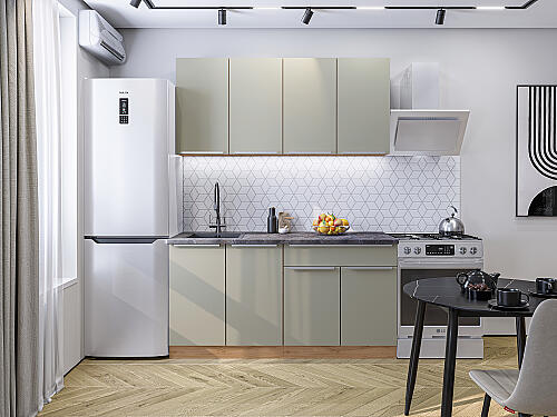 Кухня, Фьюжн-10 Silky Grey 2140*1600*600, Silky Grey