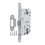 Фурнитура, Корпус врезного замка c защёлкой PLASTP85C-50 (P85C-50) SSC сатинированный хром, Сатин-хром