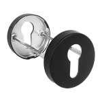 Фурнитура, Накладка под цилиндр ET.R.DSS201-02 (DSS-02-ET) (INOX 201) BLACK, Чёрный