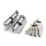 Фурнитура, Цилиндровый механизм (R602/90) R6002Knob90(45+10+35) CP хром 5Key с вертушкой, Хром