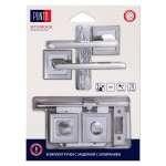 Фурнитура, Комплект ручек с защелкой c запиранием LM/A SET72K.QL52.RICH/HD SN/CP-3 матовый никель/хром, Матовый никель